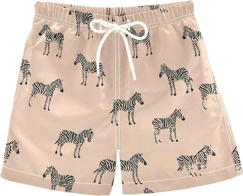 Unisex Swim Trunks Cartoon Cute Sharks Beach Board Shorts Quick Dry Swimsuit Swim Shorts in Kuwait