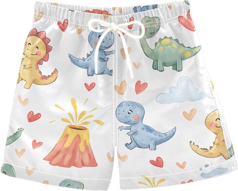 Unisex Swim Trunks Cartoon Cute Sharks Beach Board Shorts Quick Dry Swimsuit Swim Shorts in Kuwait