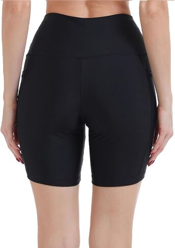 Ubestyle Women's 5"/7" Swim Shorts High Waisted Quick-Dry Swim Board Shorts with UPF 50+ Sun Protection, Pocket & Liner in Saudi Arabia
