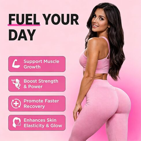 Creatine for Women – Micronized Creatine Monohydrate Powder with Collagen, BCAA, Myo-Inositol & Vitamin D3 – Muscle Growth, Strength & Energy Support – Pre & Post Workout – Peach Flavor, 30 Servings in Saudi Arabia