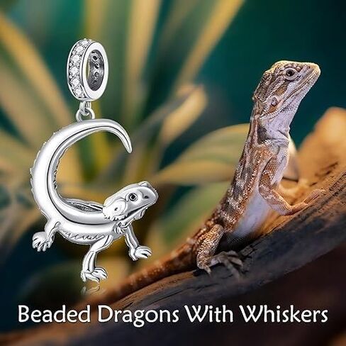 Bearded Dragon Charm for Women Lizard Beaded Jewelry Gift for Women Mother Friend in Saudi Arabia