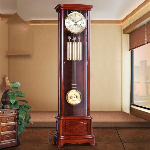 Grandfather Clocks Mahogany Floor Clock Original Copper Mechanical Movement Vertical European-Style Living Room Nordic Simple in Kuwait