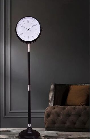 Grandfather Clocks Metal Floor Standing Clock Quartz Silent Decorative Timepiece for Home in Kuwait