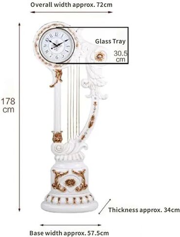 Grandfather Clocks Floor Standing Clock Quartz Silent European Style Movement for Home Decor in Kuwait