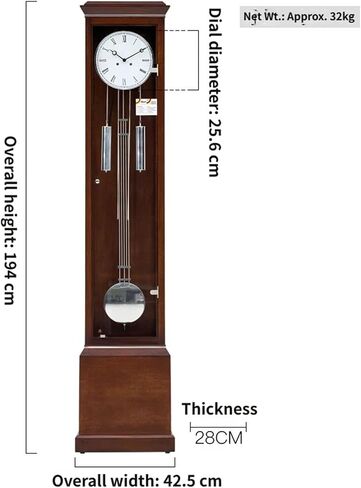 Grandfather Clocks Wood Floor Grandfather Clock Mechanical Pendulum Chimes for Villa in Kuwait