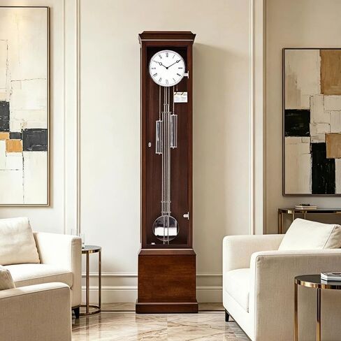 Grandfather Clocks Wood Floor Grandfather Clock Mechanical Pendulum Chimes for Villa in Kuwait