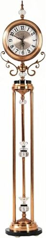 Grandfather Clocks Metal Floor Clock Quartz Silent Movement European Style for Living Room in Kuwait