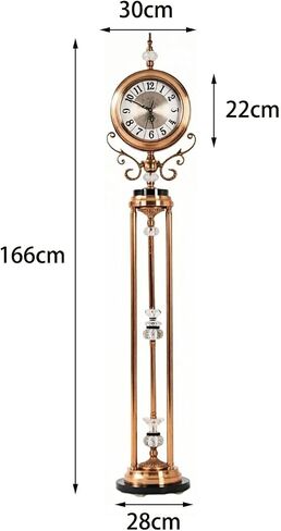 Grandfather Clocks Metal Floor Clock Quartz Silent Movement European Style for Living Room in Kuwait