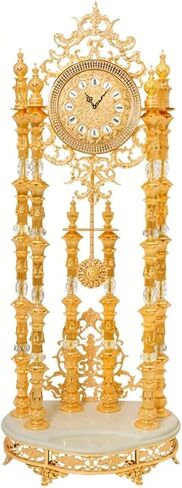 Grandfather Clocks Metal Floor Clock Quartz European Style Ornate for Home Villa Mansion in Kuwait