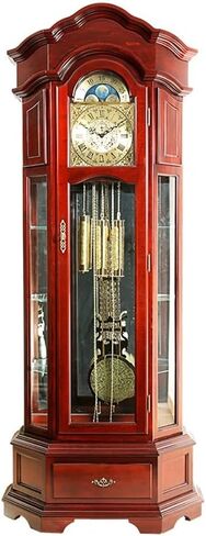 Grandfather Clocks Wooden Mantel Clock, Vintage Unique Silent Imitation Mechanical Gear Home Decor Bedroom Ornaments with Pure Copper Inner Frame in Kuwait