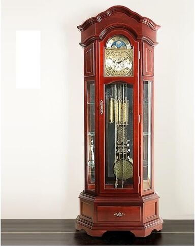 Grandfather Clocks Wooden Mantel Clock, Vintage Unique Silent Imitation Mechanical Gear Home Decor Bedroom Ornaments with Pure Copper Inner Frame in Kuwait