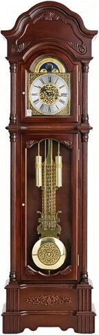 Grandfather Clocks Wood Grandfather Clock Floor Mechanical Pendulum Chimes for Villa Decor in Kuwait