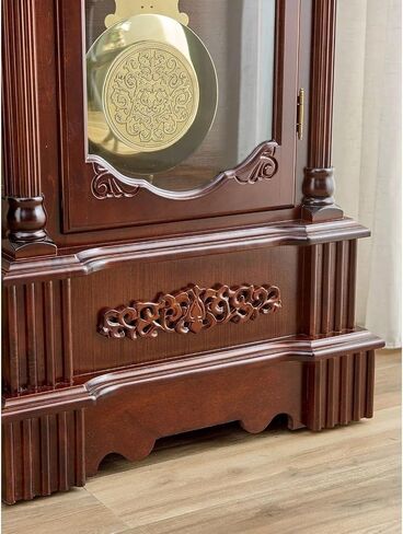 Grandfather Clocks Wood Grandfather Clock Floor Mechanical Pendulum Chimes for Villa Decor in Kuwait