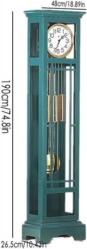 Grandfather Clocks Green Wooden Standing Clocks Retro Grandfather Clock Floor Small Living Room Home in Kuwait