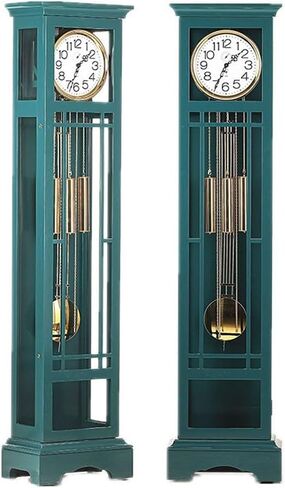 Grandfather Clocks Green Wooden Standing Clocks Retro Grandfather Clock Floor Small Living Room Home in Kuwait