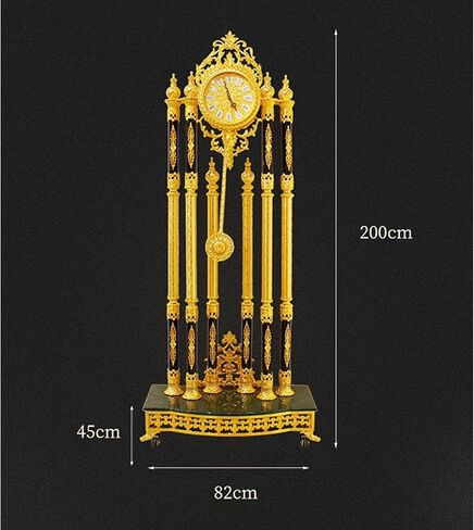 Grandfather Clocks Metal Floor Clock Mechanical Pendulum European for Home Mansion Villa in Kuwait