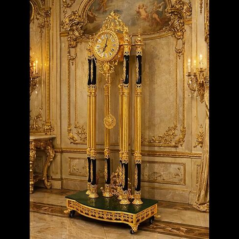 Grandfather Clocks Metal Floor Clock Mechanical Pendulum European for Home Mansion Villa in Kuwait