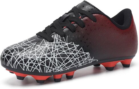Unisex-Kids Firm Ground Soccer Cleats Boys Girls Athletic Outdoor Soccer Shoes for Toddler/Little Kid/Big Kid in Saudi Arabia