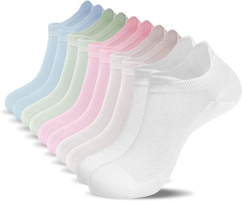 Ankle Socks for Women Cotton Thin Athletic Running Low Cut No Show Socks with Heel Tab 5 Pairs in Saudi Arabia