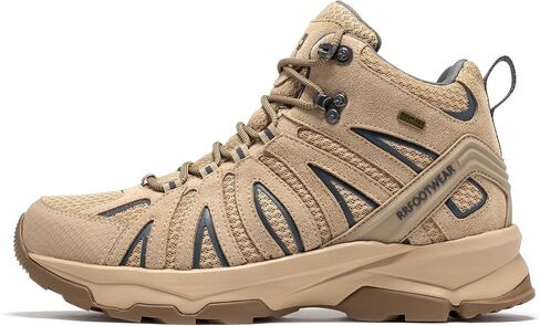 ROCKROOSTER Bedrock - Men’s Waterproof Hiking Boots, Lightweight Mid Ankle Trail Boots with Microfiber Upper, Rubber Outsole and PORON XRD Insole for Trekking Camping AH21065 in Kuwait
