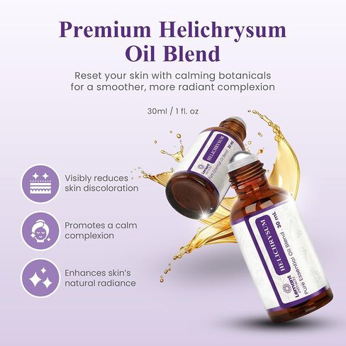 Helichrysum Essential Oil Roller (1 oz) – Triple Strength Helichrysum Essential Oil to Support Reduced Bruising, Calm Redness & Support Skin Vitality (Includes One 1 oz Roller Bottle) in Saudi Arabia
