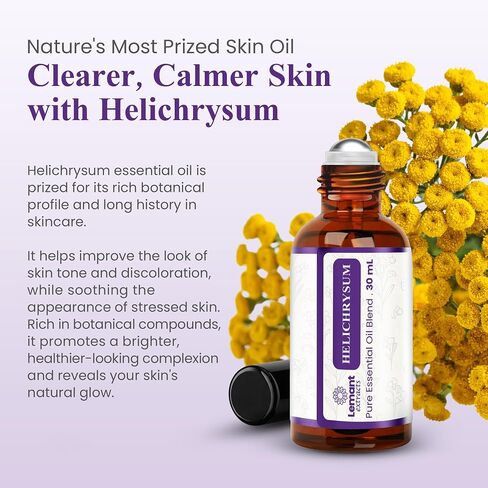 Helichrysum Essential Oil Roller (1 oz) – Triple Strength Helichrysum Essential Oil to Support Reduced Bruising, Calm Redness & Support Skin Vitality (Includes One 1 oz Roller Bottle) in Saudi Arabia
