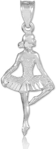 925 Sterling Silver Ballet Dancer Charm Pendant in Kuwait