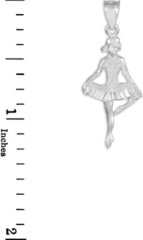 925 Sterling Silver Ballet Dancer Charm Pendant in Kuwait
