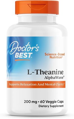 Doctor's Best L-Theanine AlphaWave, Helps Support Relaxation and Mental Clarity, 60 Veggie Capsules in Kuwait