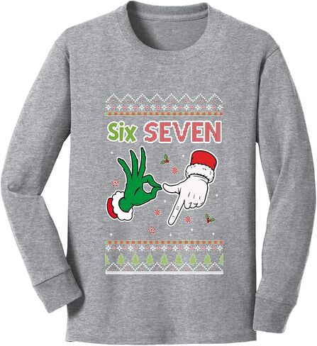 6 7 عيد الميلاد الأيدي القبيحة عيد الميلاد الشباب Longsleeve قميص in Kuwait