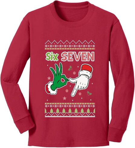 6 7 عيد الميلاد الأيدي القبيحة عيد الميلاد الشباب Longsleeve قميص in Kuwait