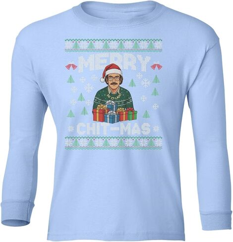 Merry Chit-Mas Do It Lady - Funny Christmas Ugly Youth Long Sleeve T-Shirt in Saudi Arabia