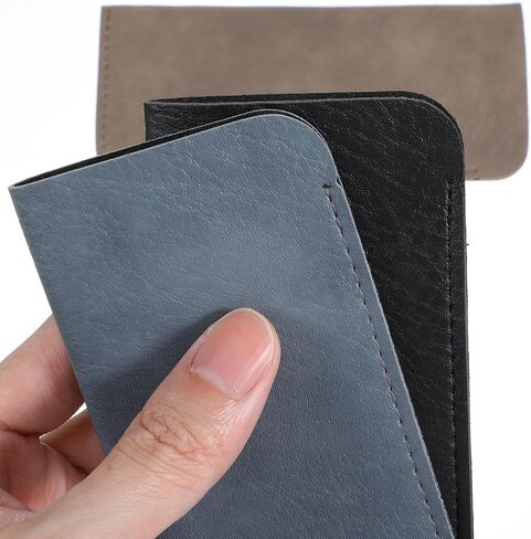 MAQUITA 24 Pcs Soft Leather Eyeglass Bags Portable Unisex Glasses Pouch Multiple Pens Sleeve Case Classic Color for Business Men Women Teen Student Scholars, Multicolor in Kuwait