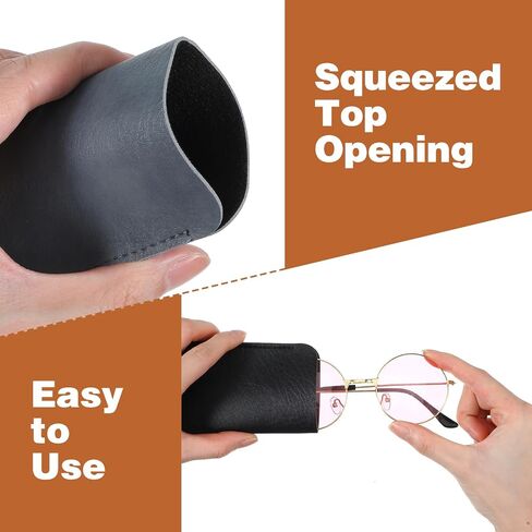 MAQUITA 24 Pcs Soft Leather Eyeglass Bags Portable Unisex Glasses Pouch Multiple Pens Sleeve Case Classic Color for Business Men Women Teen Student Scholars, Multicolor in Kuwait