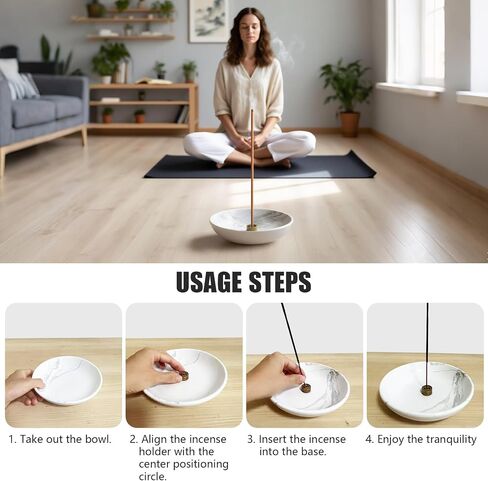 Incense Holder for Sticks Insence Bowl Round Minimalist Plate 6.2 " in Saudi Arabia