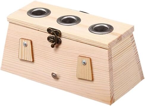 Moxibustion Box Wood Moxa Stick Box Burner Large Moxibustion Tank for Back Waist Stomach Moxibustion Healing -6 Hole in Kuwait