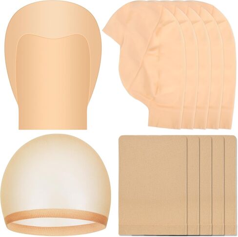 2 Piece Bald Caps, Halloween Latex Bald Cap with Head Wig Cap for Adult Men Women Costume Accessories for Halloween Makeup Party Costume in Saudi Arabia
