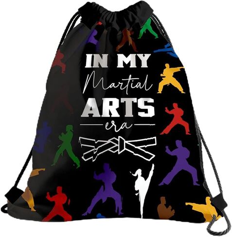 Lightweight Drawstring Sport Bag, Martial Arts Bag - In My Martial Arts Era, Inspiring Quote Drawstring Backpack, Water-Resistant Cinch Bags for Gym, Sport, Training, Practical Bags for Women Men 030 in Saudi Arabia