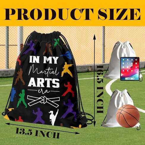 Lightweight Drawstring Sport Bag, Martial Arts Bag - In My Martial Arts Era, Inspiring Quote Drawstring Backpack, Water-Resistant Cinch Bags for Gym, Sport, Training, Practical Bags for Women Men 030 in Saudi Arabia