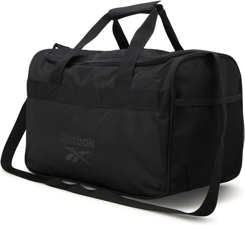 Reebok Duffle Bag - Carry On Gym Bag for Workout With Adjustable Shoulder Strap - Compact Travel Bags for Women and Men, Size One Size, Warrior II Black With Pink Logo in Kuwait