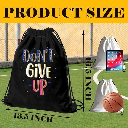 Drawstring Bag for Women Men, Motivational Quote Bag - Don't Give Up, Lightweight Drawstring Sports Backpack, Quick-drying and Moisture-proof Bags for Gym, Sports, Travel, Daily Use 123 in Saudi Arabia