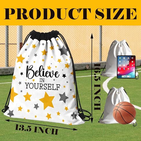 Drawstring Bag for Women Men, Motivational Quote Bag - Believe In Yourself, Lightweight Drawstring Sports Backpack, Quick-drying and Moisture-proof Bags for Gym, Sports, Travel, Daily Use 121 in Saudi Arabia