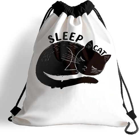 Drawstring Bag for Women Men, Funny Quote Kitten Bag - Cat Sleep, Lightweight Drawstring Sports Backpack, Quick-drying and Moisture-proof Bags for Gym, Sports, Travel, Daily Use 194 in Saudi Arabia