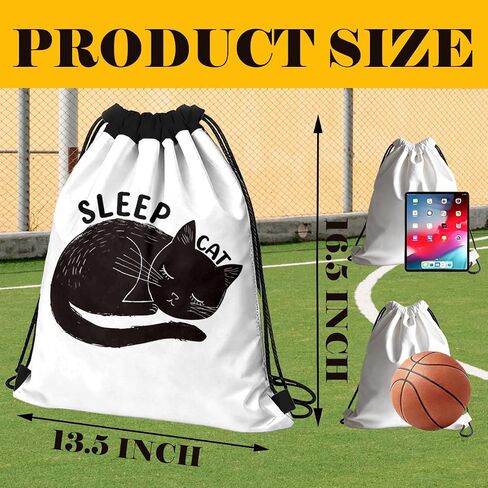 Drawstring Bag for Women Men, Funny Quote Kitten Bag - Cat Sleep, Lightweight Drawstring Sports Backpack, Quick-drying and Moisture-proof Bags for Gym, Sports, Travel, Daily Use 194 in Saudi Arabia
