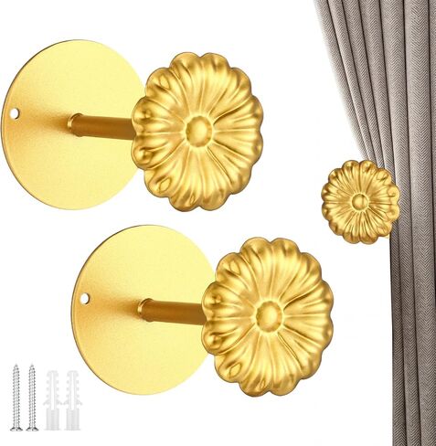 Fumete 2 Pcs Natural Starfish Curtain Tiebacks Metal Nautical Starfish Curtain Holdback Scandinavian Minimalist Beach Style Holdback for Outdoor Home Office Hotel Living Room Decoration in Kuwait