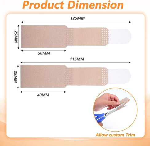10 Pcs Hammer Toe Straightener Reusable Broken Buddy Wraps Cushioned Protection Toe Bandages Splints Corrector Support for Women Men Bent Curled Crooked Overlapping in Kuwait
