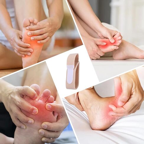 10 Pcs Hammer Toe Straightener Reusable Broken Buddy Wraps Cushioned Protection Toe Bandages Splints Corrector Support for Women Men Bent Curled Crooked Overlapping in Kuwait