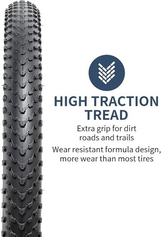 YUNSCM 2-PCS 24" Bike Tires 24 x 2.40/60-507 and 24" Bike Tubes Schrader Valve Compatible with Mountain/Off Road Bike 24x2.35 24x2.40 Bicycle Tires and Tubes (W-2033) in Saudi Arabia