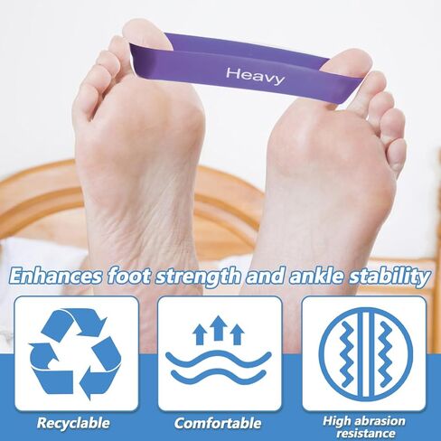 5Pcs Toe Stretcher Bands for Bunions, Toe Bands Resistance for Women and Men with Storage Bag(Purple) in Kuwait