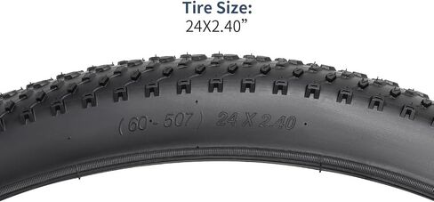 YUNSCM 2-PCS 24" Bike Tires 24 x 2.40/60-507 and 24" Bike Tubes Schrader Valve Compatible with Mountain/Off Road Bike 24x2.35 24x2.40 Bicycle Tires and Tubes (W-2033) in Saudi Arabia